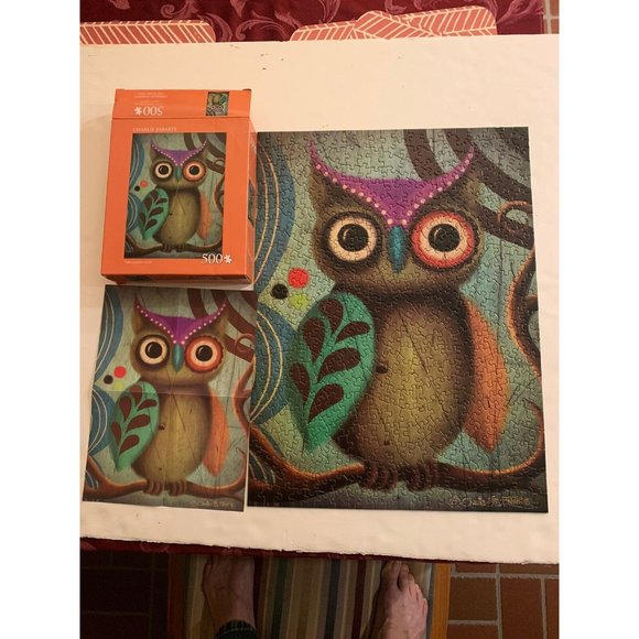 Charlie Zabarte Jigsaw Puzzle The Samba Tree Owl 500 Pieces 14" X 19" Crafting - Picture 12 of 12